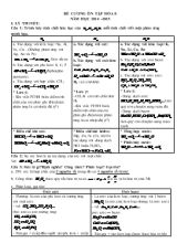 Đề cương ôn tập hóa 8 năm học 2014 -2015